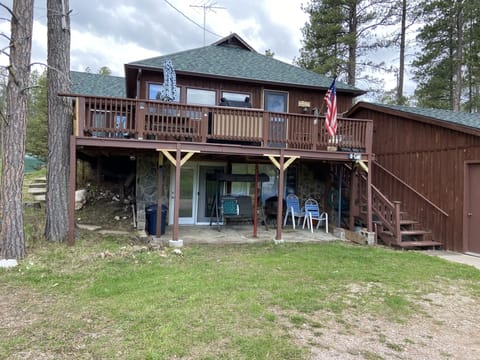 South facing deck and lower level entrance