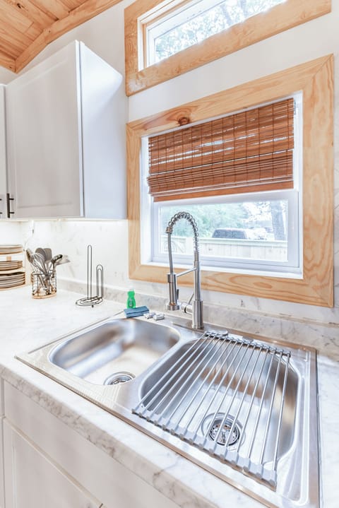 We make sure our guests have everything they need! Dish soap and sponges.