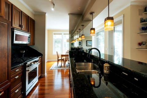 Kitchen with High End Appliances and Gas Range