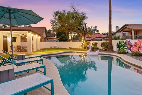Relax by the private pool and take in colorful Arizona sunsets right from the backyard.