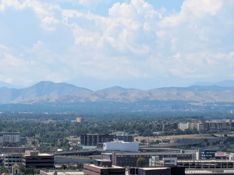 Enjoy beautiful mountain views from your private balcony.