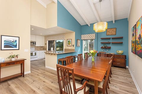 Dining room with large table to fit the whole crew