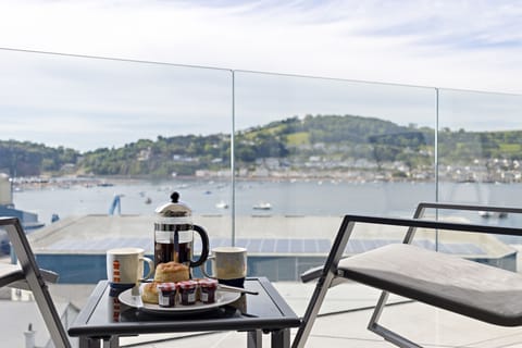South facing balcony with views of the Teign estuary