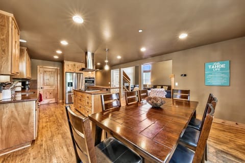 Dining room and gourmet kitchen
