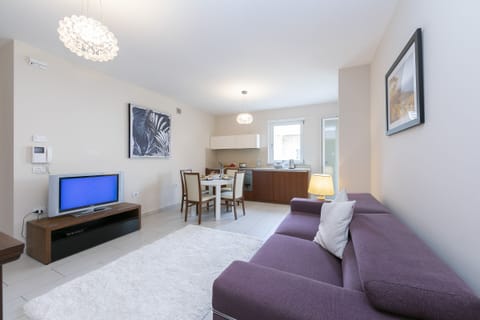 The bright living room