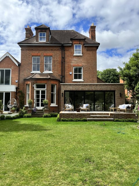 View of the house from the bottom of the garden