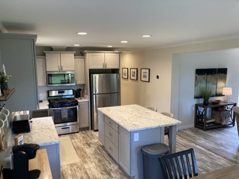 Another view of kitchen from dining area