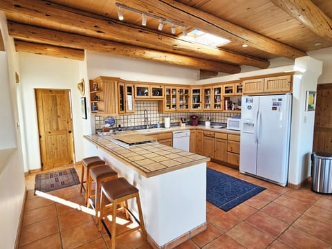 Stocked eat in kitchen.