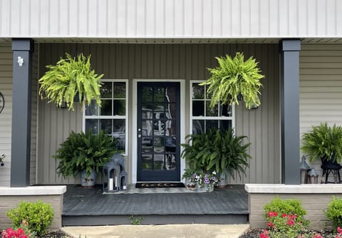 Welcome! (Summer view of the front porch.)