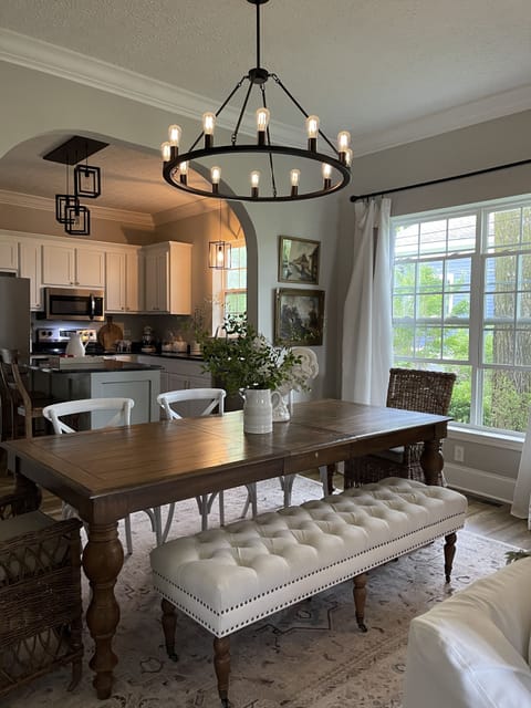 Stay connected to friends and family in the open concept space!