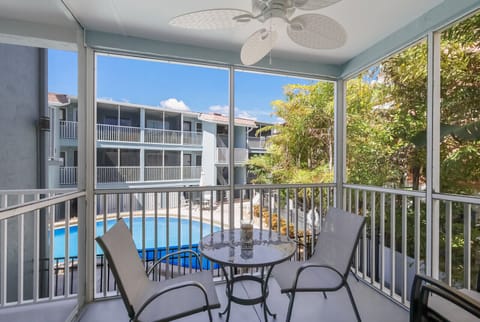 Outdoor screened lanai perfect for morning coffee