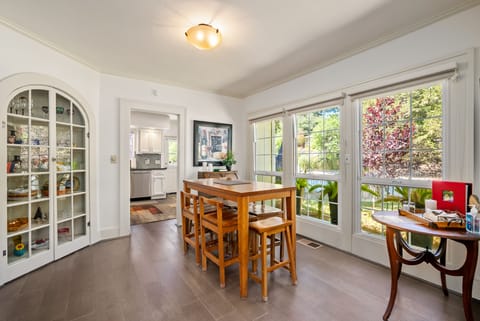 Dining area is conveniently between the kitchen and living space