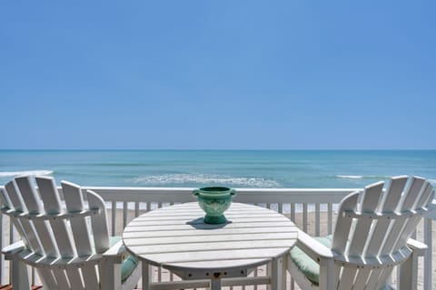 Beautiful oceanfront views from the first floor deck