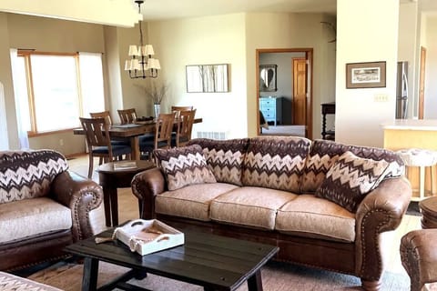 open living room and dinning room