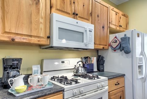 Kitchen is outfitted with a Gas Range