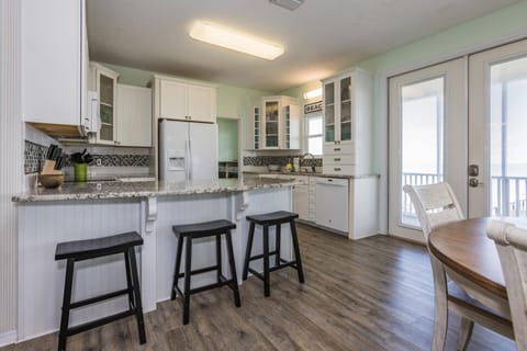 Dining and Kitchen area overlooks the Bay