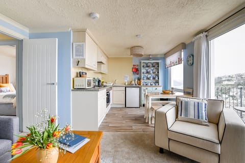 Fully fitted kitchen, and open plan dining & living room