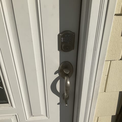 Front door lock. Digital lock.