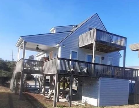 Double Decks with Ocean Views.  Covered Side Porch with Great Sunset Views.  