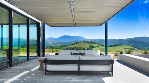 East facing view from the outdoor seating area; Mt. St. Helena in the distance.
