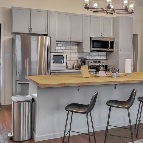 Kitchen and island seating