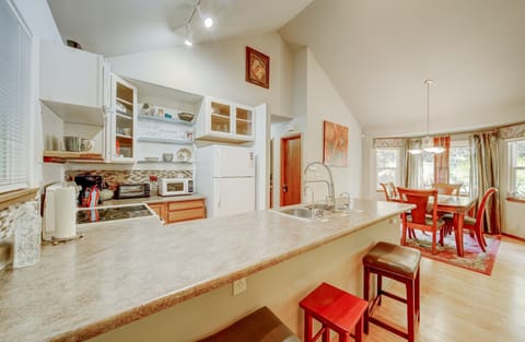 Enjoy the large kitchen where you can prepare a meal before you go about your day