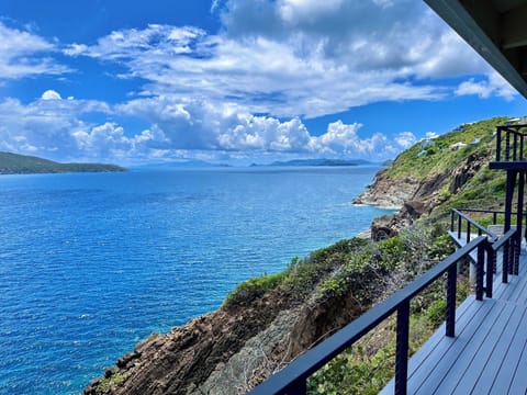 Down Island Atlantic Ocean Views of BVI and St John from the main floor deck