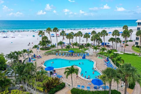 Aerial view of the pool closest to the beach
