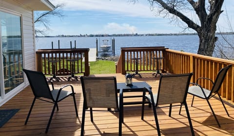 Open deck with expansive water view