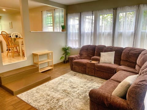 Sunroom living room with pull out sofa bed