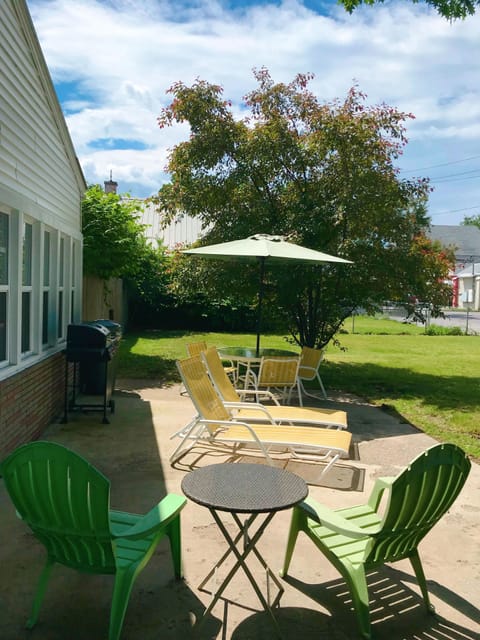 Patio with furniture and grill