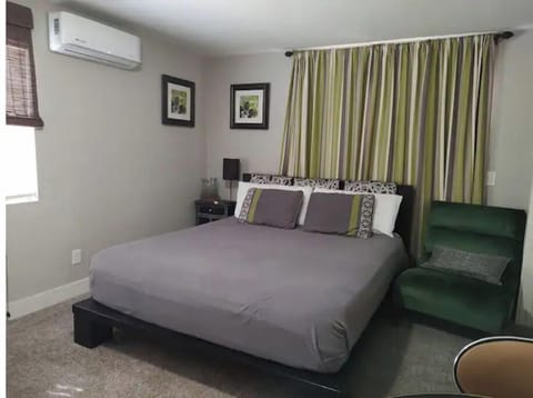 Your room is fitted with a mini-split AC unit for precise temperature control.