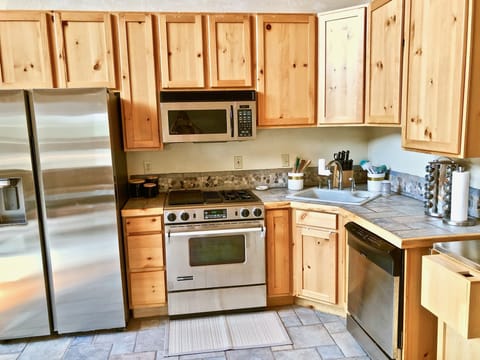 Complete designer kitchen.