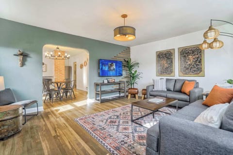 Enjoy open living and dining spaces with stylish decor and a welcoming atmosphere.