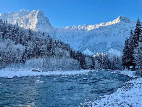 This photo is of Mt. Index from our front yard right after a snowstorm.