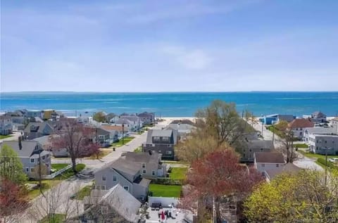 Aerial view of neighborhood