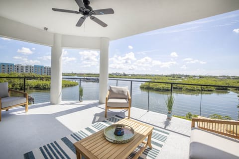 Outdoor living space with Intracoastal views