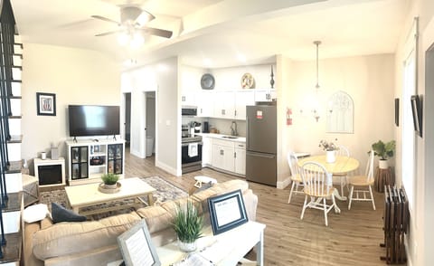 Kitchen , dining , and living room and