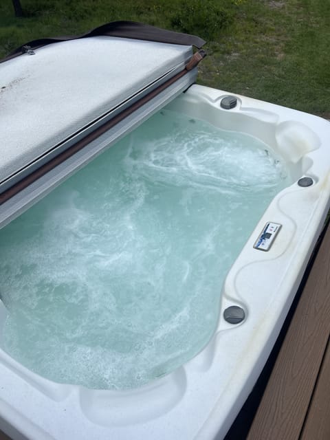 Hot tub off the back deck