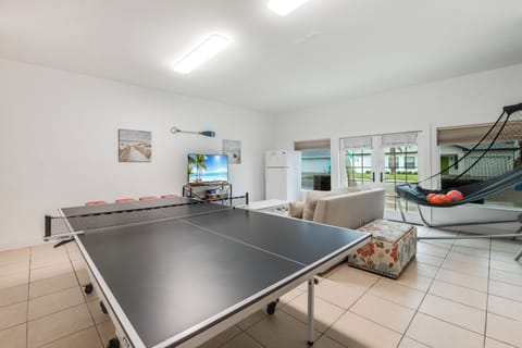 Game Room with Ping Pong, TV, Pop A Shot and Queen Sleeper Sofa