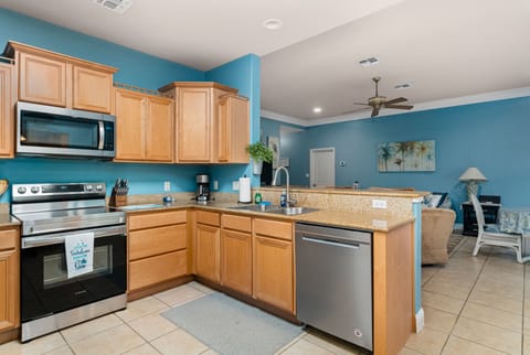 Open concept Kitchen & Bar Seating 