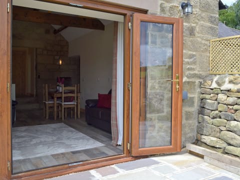 French doors leading to patio area | The Bobbin, Kelstedge, near Matlock