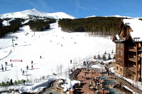 View of slope from upper floor unit.