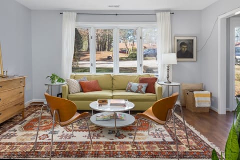 Relax or play games in our bright and sunny family room. 