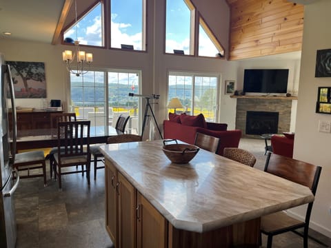 Open floor plan overlooking the lake