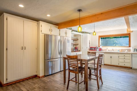 Large kitchen with 2 full size refrigerators