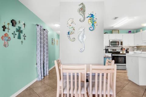 Enjoy a meal at the dining table