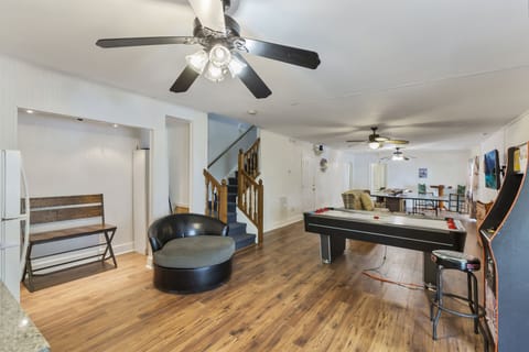 Game room from dart board area.