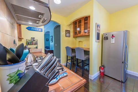 Two barstools in the kitchen