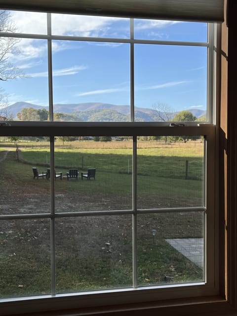 View of the mountains from bedroom two